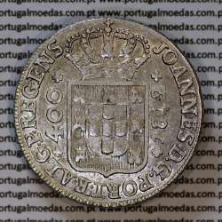 Portugal, silver coin of Cruzado Novo 1812 D. João Prince Regent, diamond diadem 1 point, medium crown 31 pearls var.1