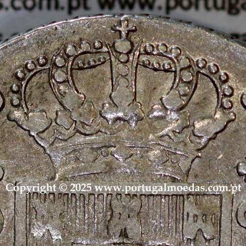 Portugal, silver coin of Cruzado Novo 1812 D. João Prince Regent, diamond diadem 1 point, medium crown 31 pearls var.1
