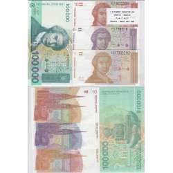 Croatia - Lot of 4 Different Banknotes - Serie 1991-1993 (Uncirculated)