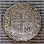 Portugal, silver coin of Cruzado Novo 1812 D. João Prince Regent, diamond diadem 1 point, medium crown 31 pearls var.2