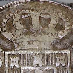 Portugal, silver coin of Cruzado Novo 1812 D. João Prince Regent, diamond diadem 1 point, medium crown 31 pearls var.2
