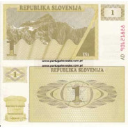 ESLOVÉNIA- NOTA DE 1 TOLAR 1990 (NÃO CIRCULADA)