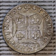 Cruzado Novo prata 1812 D. João Príncipe Regente, 480 Reis prata 1812, coroa média 34 pérolas, var. 1, diadema losango 1 ponto