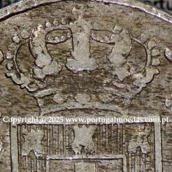 Cruzado Novo prata 1812 D. João Príncipe Regente, 480 Reis prata 1812, coroa média 34 pérolas, var. 1, diadema losango 1 ponto