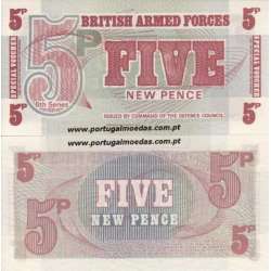 INGLATERRA- NOTA DE 5 PENCE 1972 (NÃO CIRCULADA)