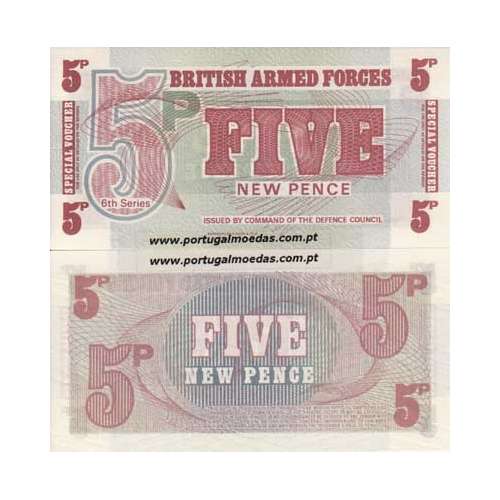 ENGLAND- 5 PENCE NOTE 1972 (NOT CIRCULATED)