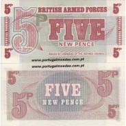 INGLATERRA- NOTA DE 5 PENCE 1972 (NÃO CIRCULADA)