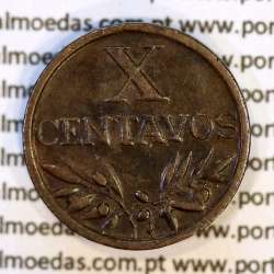 Portugal, rare variant coin of "doubled die" error of 10 centavos 1946, duplication on "X CENTAVOS", World Coins Portugal KM 583