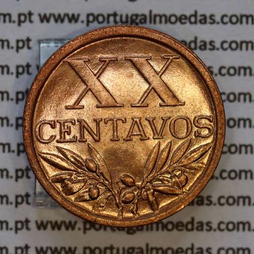 XX centavos 1951 Bronze Republica Portuguesa, 20 centavos 1951 bronze, (Soberba), World Coins Portugal KM 584