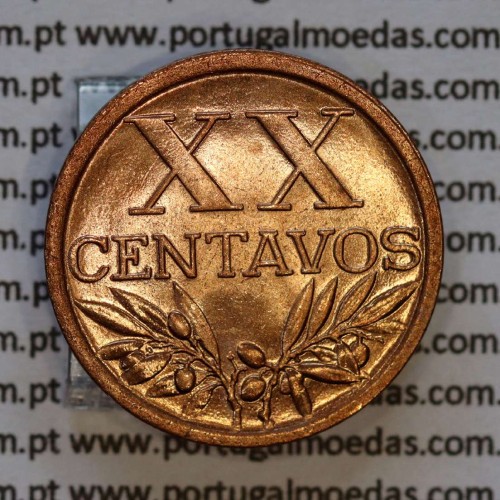 XX centavos 1951 Bronze Republica Portuguesa, 20 centavos 1951 bronze, (Soberba), World Coins Portugal KM 584