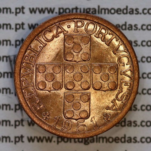 XX centavos 1951 Bronze Republica Portuguesa, 20 centavos 1951 bronze, (Soberba), World Coins Portugal KM 584