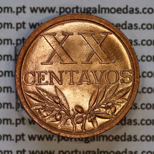 XX centavos 1951 Bronze Republica Portuguesa, 20 centavos 1951 bronze, (Soberba), World Coins Portugal KM 584
