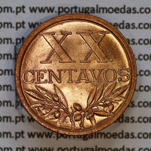 XX centavos 1951 Bronze Republica Portuguesa, 20 centavos 1951 bronze, (Soberba), World Coins Portugal KM 584