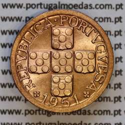 XX centavos 1951 Bronze Republica Portuguesa, 20 centavos 1951 bronze, (Bela/Soberba), World Coins Portugal KM 584