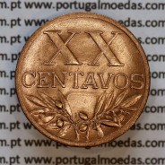 XX centavos 1951 Bronze Republica Portuguesa, 20 centavos 1951 bronze, (Bela/Soberba), World Coins Portugal KM 584