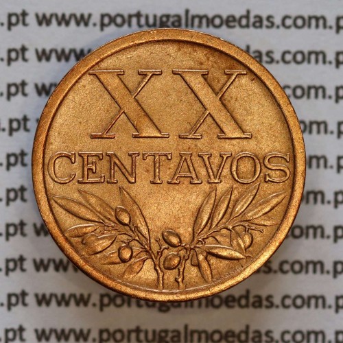 XX centavos 1951 Bronze Republica Portuguesa, 20 centavos 1951 bronze, (Bela), World Coins Portugal KM 584