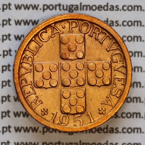 XX centavos 1951 Bronze Republica Portuguesa, 20 centavos 1951 bronze, (Bela), World Coins Portugal KM 584
