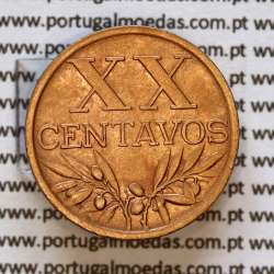 XX centavos 1951 Bronze Republica Portuguesa, 20 centavos 1951 bronze, (Bela), World Coins Portugal KM 584