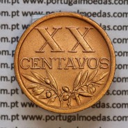 XX centavos 1951 Bronze Republica Portuguesa, 20 centavos 1951 bronze, (MBC+/Bela), World Coins Portugal KM 584