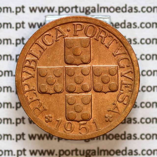 XX centavos 1951 Bronze Republica Portuguesa, 20 centavos 1951 bronze, (MBC+/Bela-), World Coins Portugal KM 584