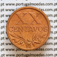 XX centavos 1951 Bronze Republica Portuguesa, 20 centavos 1951 bronze, (MBC+/Bela-), World Coins Portugal KM 584