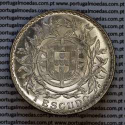 1 Escudo 1916 prata, 1$00 escudo prata 1916 da Republica Portuguesa, (Bela), World Coins Portugal KM 564