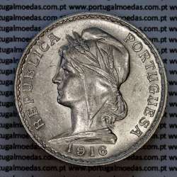 1 Escudo 1916 prata, 1$00 escudo prata 1916 da Republica Portuguesa, (MBC+/Bela-), World Coins Portugal KM 564 1 Escudo 1916 prata, 1$00 escudo prata 1916 da Republica Portuguesa, (MBC+/Bela-), World Coins Portugal KM 564