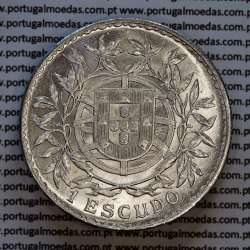1 Escudo 1916 prata, 1$00 escudo prata 1916 da Republica Portuguesa, (MBC+/Bela-), World Coins Portugal KM 564