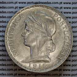 1 Escudo 1915 prata, 1$00 escudo prata 1915 Republica Portuguesa, (MBC+/Bela-), World Coins Portugal KM 564 1 Escudo 1915 prata, 1$00 escudo prata 1915 Republica Portuguesa, (MBC+/Bela-), World Coins Portugal KM 564