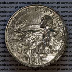 1 Escudo 5 Outubro 1910 em prata, 1 escudo 1914 prata da comemoração da Implantação da República, World Coins Portugal KM 560 1 Escudo 5 Outubro 1910 em prata, 1 escudo 1914 prata da comemoração da Implantação da República, World Coins Portugal KM 560