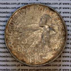 1 Escudo 5 Outubro 1910 em prata, 1 escudo 1914 prata da comemoração da Implantação da República, World Coins Portugal KM 560 1 Escudo 5 Outubro 1910 em prata, 1 escudo 1914 prata da comemoração da Implantação da República, World Coins Portugal KM 560
