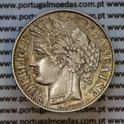 200 réis 1887 silver D. Carlos I, law of July 30 1891, 1 Franco 1887 of France, authorized to circulate for 200 réis in Portugal