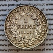 200 réis 1887 silver D. Carlos I, law of July 30 1891, 1 Franco 1887 of France, authorized to circulate for 200 réis in Portugal
