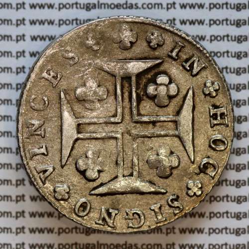 Cruzado Novo prata 1812 D. João Príncipe Regente, 480 Reis prata 1812, coroa baixa de 45 pérolas, diadema losango 4 pontos.