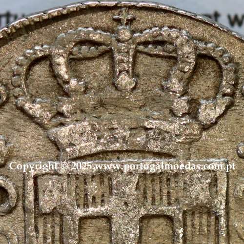Portugal, silver coin of Cruzado Novo silver 1812 D. João Prince Regent, diadem 4-points diamond, World Coins Portugal KM 331