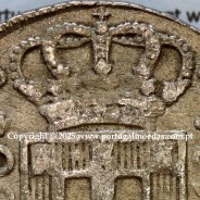 Portugal, silver coin of Cruzado Novo silver 1812 D. João Prince Regent, diadem 4-points diamond, World Coins Portugal KM 331