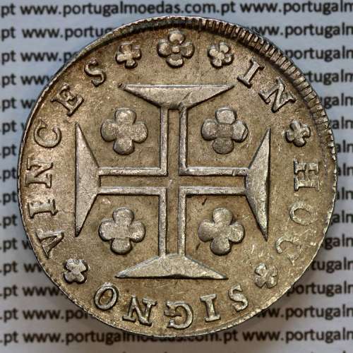 Cruzado Novo prata 1812 D. João Príncipe Regente, 480 Reis prata 1812, coroa média 33 pérolas, var. 2, diadema losango 1 ponto