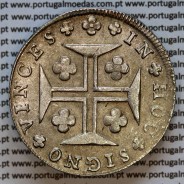 Portugal, silver coin of Cruzado Novo 1812 D. João Prince Regent, diamond diadem 1 point, medium crown 33 pearls variant 2