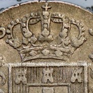 Cruzado Novo prata 1812 D. João Príncipe Regente, 480 Reis prata 1812, coroa média 33 pérolas, var. 2, diadema losango 1 ponto