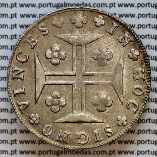 Cruzado Novo prata 1812 D. João Príncipe Regente, 480 Reis prata 1812, coroa média 31 pérolas, var. 3, diadema losango 1 ponto