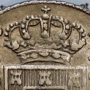 Portugal, silver coin of Cruzado Novo 1812 D. João Prince Regent, diamond diadem 1 point, medium crown 31 pearls var.3