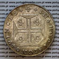 Cruzado Novo prata 1811 D. João Príncipe Regente, 480 Reis prata 1811, coroa média 33 pérolas (var.1), diadema losango 1 ponto