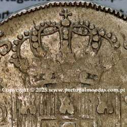 Cruzado Novo prata 1811 D. João Príncipe Regente, 480 Reis prata 1811, coroa média 33 pérolas (var.1), diadema losango 1 ponto