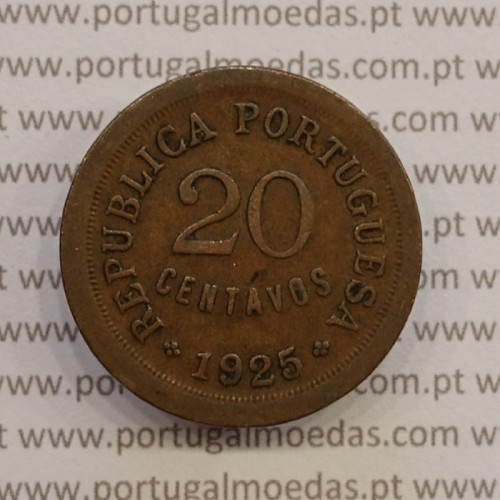 MOEDA DE VINTE CENTAVOS (20 CENTAVOS) BRONZE 1925
