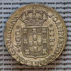 Portugal, silver coin of Cruzado Novo 1811 D. João Prince Regent, diamond diadem 1 point, small cross ✠ 20 mm