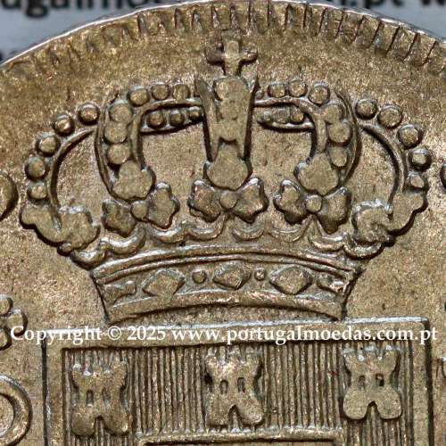 Portugal, silver coin of Cruzado Novo 1811 D. João Prince Regent, diamond diadem 1 point, small cross ✠ 20 mm