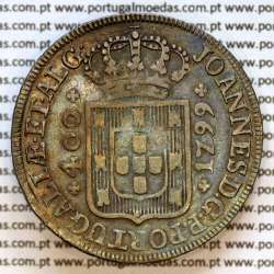 Portugal, silver coin of Cruzado Novo 1799 D. João Prince Regent, diamond diadem 1 point, medium crown variant of 30 pearls
