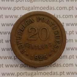MOEDA DE VINTE CENTAVOS (20 CENTAVOS) BRONZE 1925 BC+