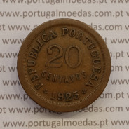 MOEDA DE VINTE CENTAVOS (20 CENTAVOS) BRONZE 1925 BC+