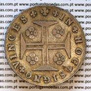 Portugal, silver coin of Cruzado Novo 1800 D. João Prince Regent, diamond diadem 2 points, low crown of 41 pearls (var.01)